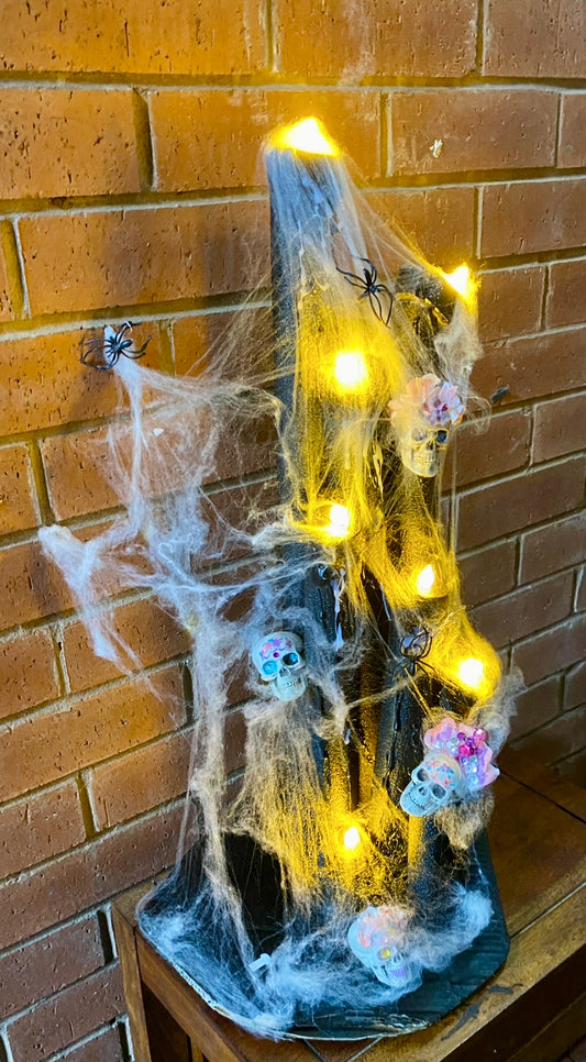 Scary Skull Candle Display